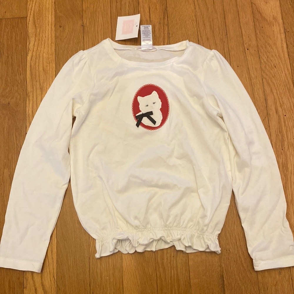 NWT- Janie and Jack Kitten Shirt. Size 5